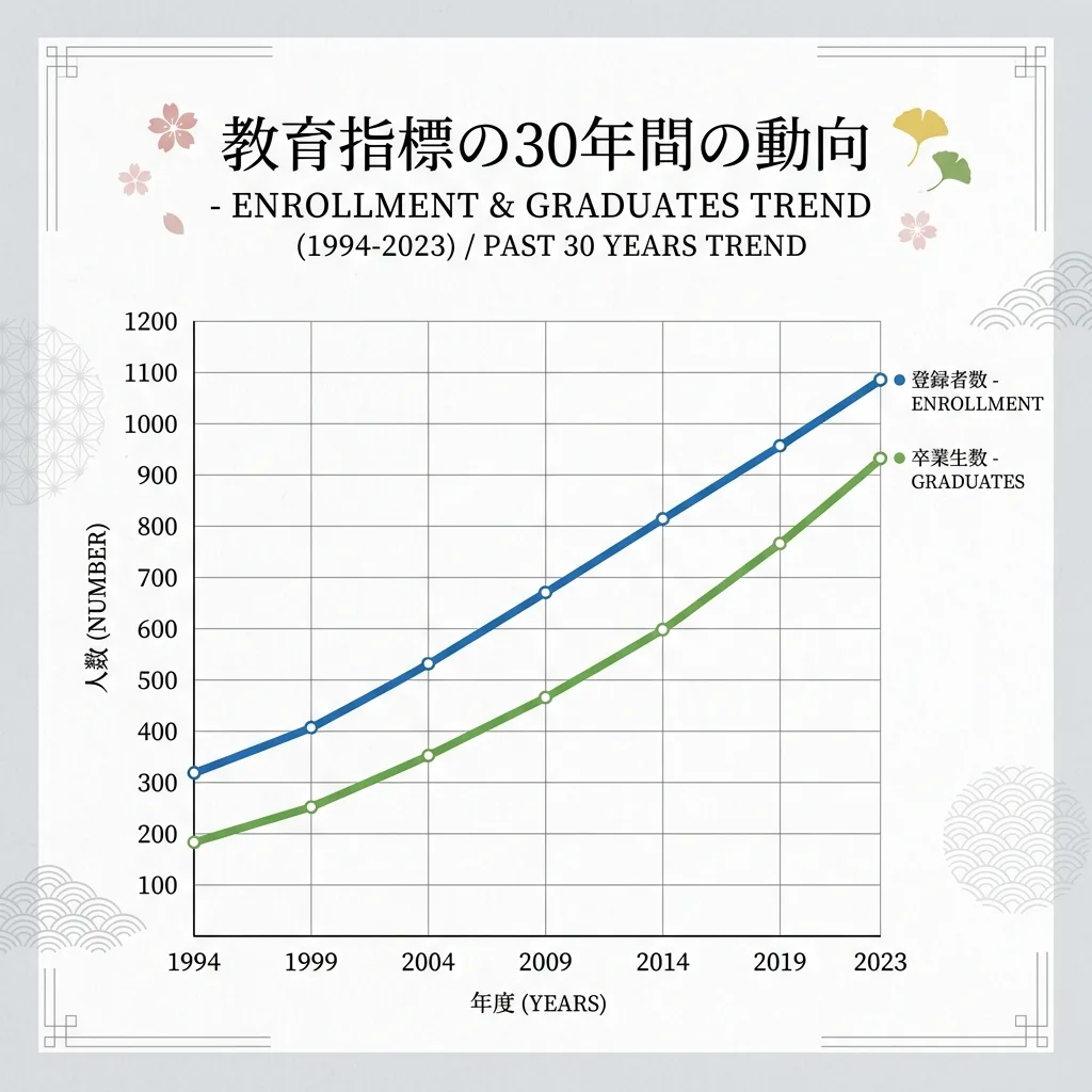 通信制高校の生徒数推移